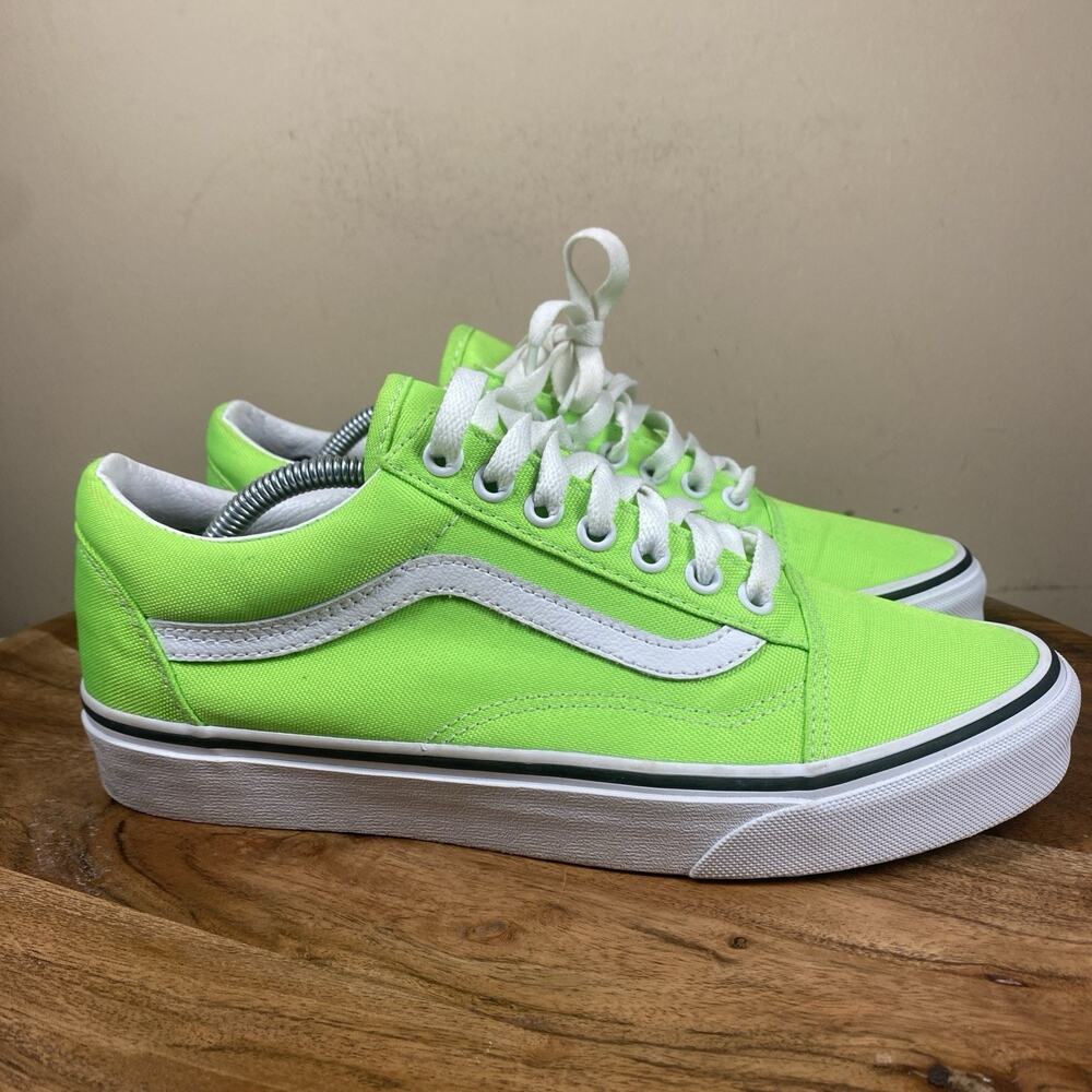 Vans Old Skool Classic Womens Neon Green Size 9 Low Top Shoes Sneakers